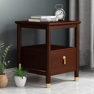 全实木新中式 小型迷你床户头柜304718CM简约0现室代卧床边收纳储