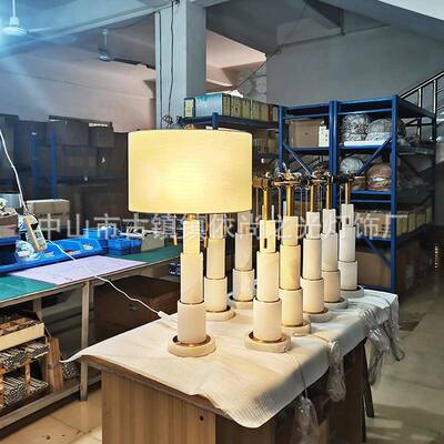 简TY725约现代创意台灯美式卧轻个性云石设师计样板房客厅室书奢