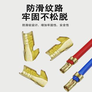 44型连带双脚冷压头接线端子压线扣电线并线连接5中间对接铜TGK线