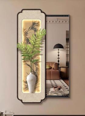 中古风玄关隐藏式可推拉全身镜装画法WPL39051式复形古隐镜挂画饰