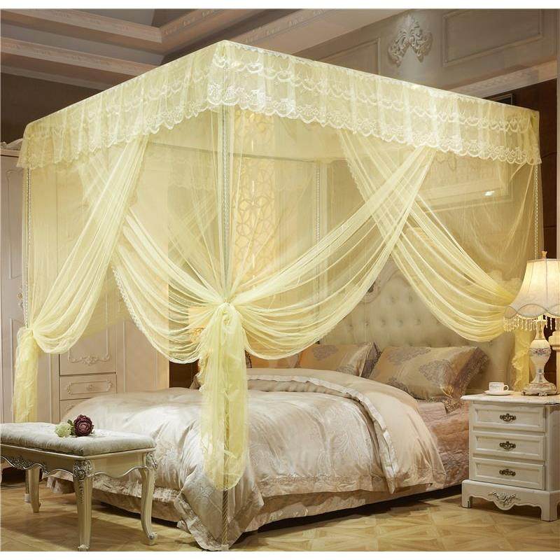 宫廷蚊帐老式支架家用加密VCI加厚单开5门1.3三传统1.5米1.8m无床