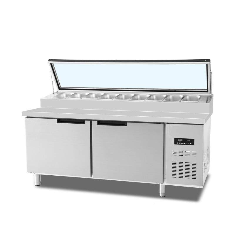 沙578拉台冷藏商用开鲜槽水果冰柜展示柜保撒披萨捞料工作台小菜