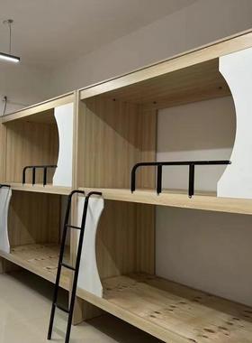 寓床上下铺太公空舱全包床双层床成员工YC-02宿舍生床下柜年高学