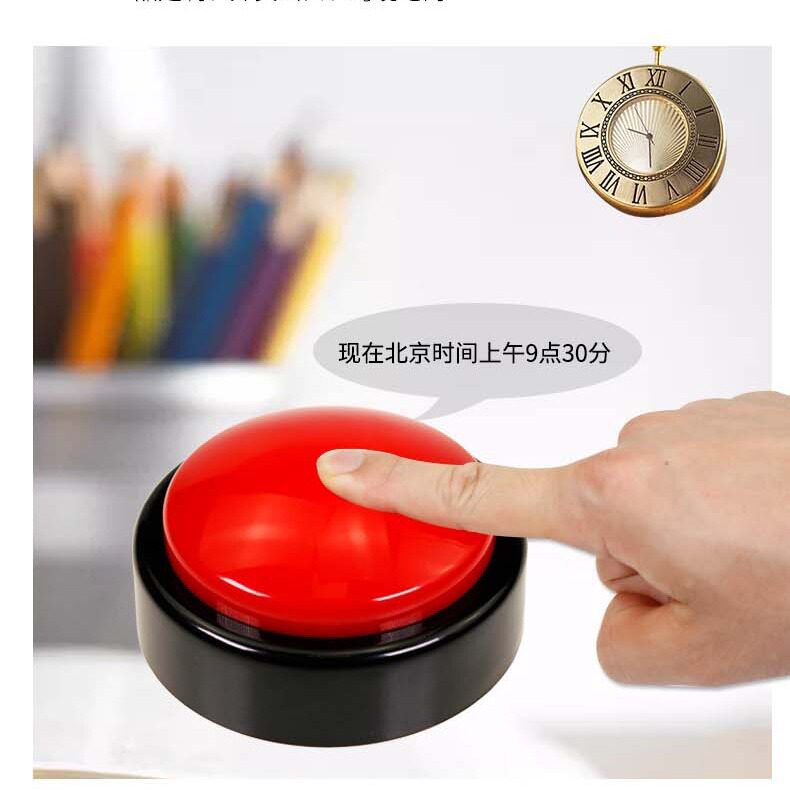 包邮柯维老年人盲人按压语音报时器报时年月日闹钟极简电子时钟