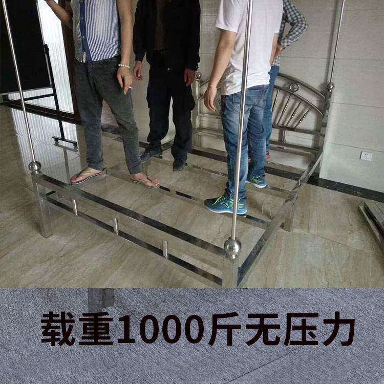0A欧式不锈00000钢床1.5米现1.8双人床代简约单人床铁艺床子3米04