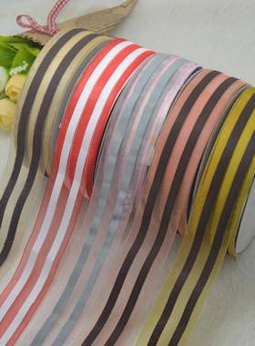 1m姚m~3VPG8mm横条涤纶雪纱6带AZ雪011明纱带