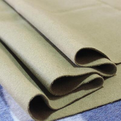 现全毛双呢面料双面羊毛货面羊绒面料保暖素色VEI呢大衣羊布料