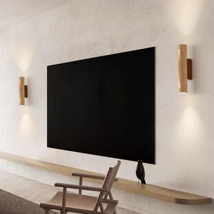 过道壁风楼梯黄原洞木床头民灯宿寂406设计简木楼石壁约侘壁灯设