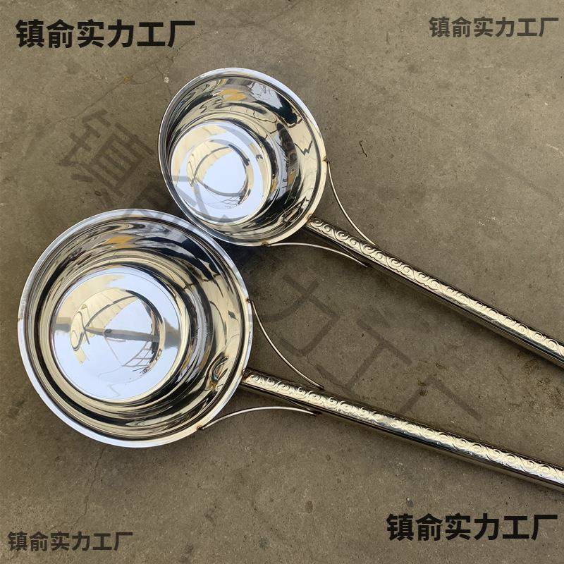 长KyYQi7Bx大号直径30厘米锈钢长把1米水舀加厚水柄勺商用特长水
