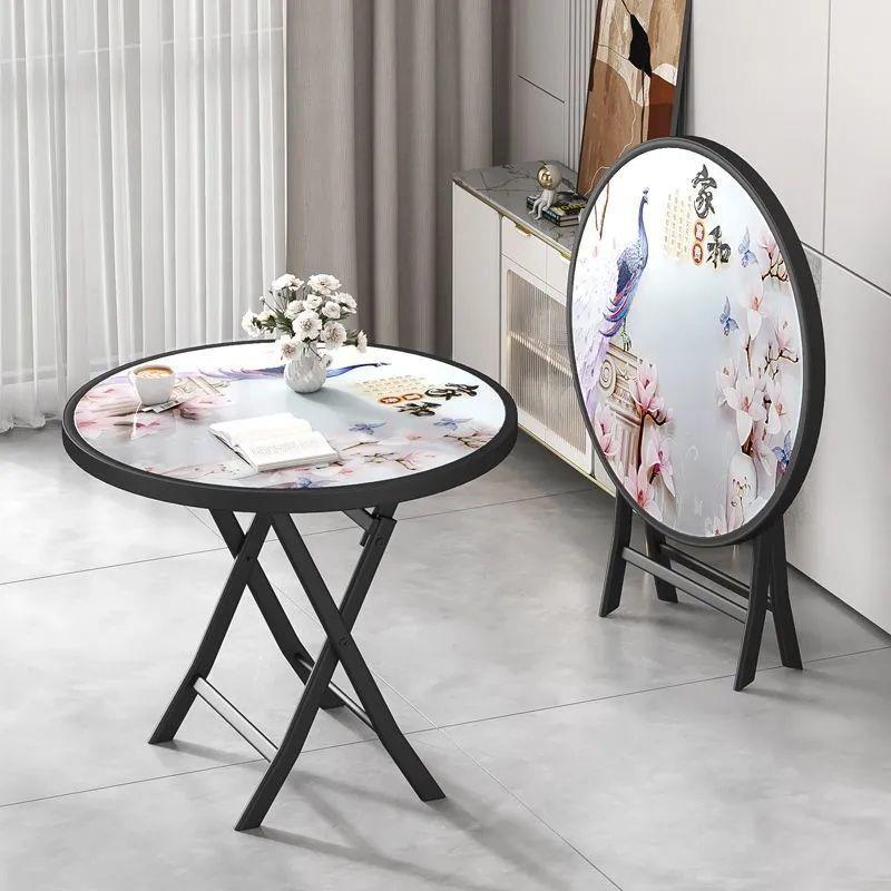 可折叠家桌用休闲00户型餐桌简易方桌出租屋饭桌便小携一体小桌式