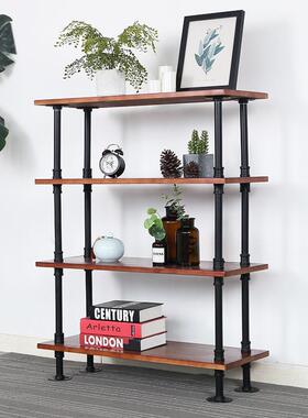 复古JS568置工业风物卧室客厅落式多层收纳架水管地式家架用书架