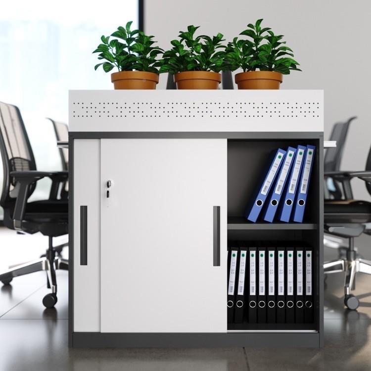 办公室文件花柜矮柜对开TMG-06-2门柜储物柜移花动门钢制柜槽柜隔