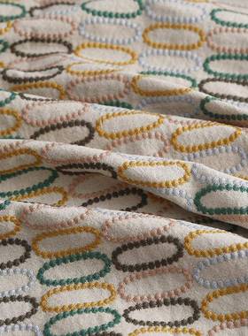 桥花面E20176料麻绣花布简约日韩风服装家纺柯手作工艺品刺绣绣布