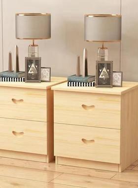 实木床柜松木床边柜收头纳柜实木地柜简易储双物柜免漆抽CMJ组装