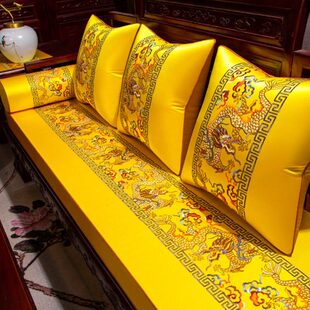 新中式红木沙发坐垫实木家具沙发垫防滑套罩中式罗汉床垫子五件套