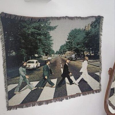 The Beatles披头士过马路乐队怀旧复古挂毯客厅装饰墙饰壁毯