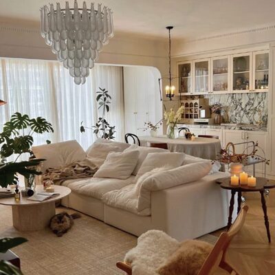 cloud云朵沙发奶油侘寂风直排可拆洗亚麻沙发布艺小户型棉麻沙发