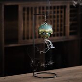 中式 饰家用室内檀香盘香炉 香薰炉吊炉倒流香炉摆件客厅玄关桌面装