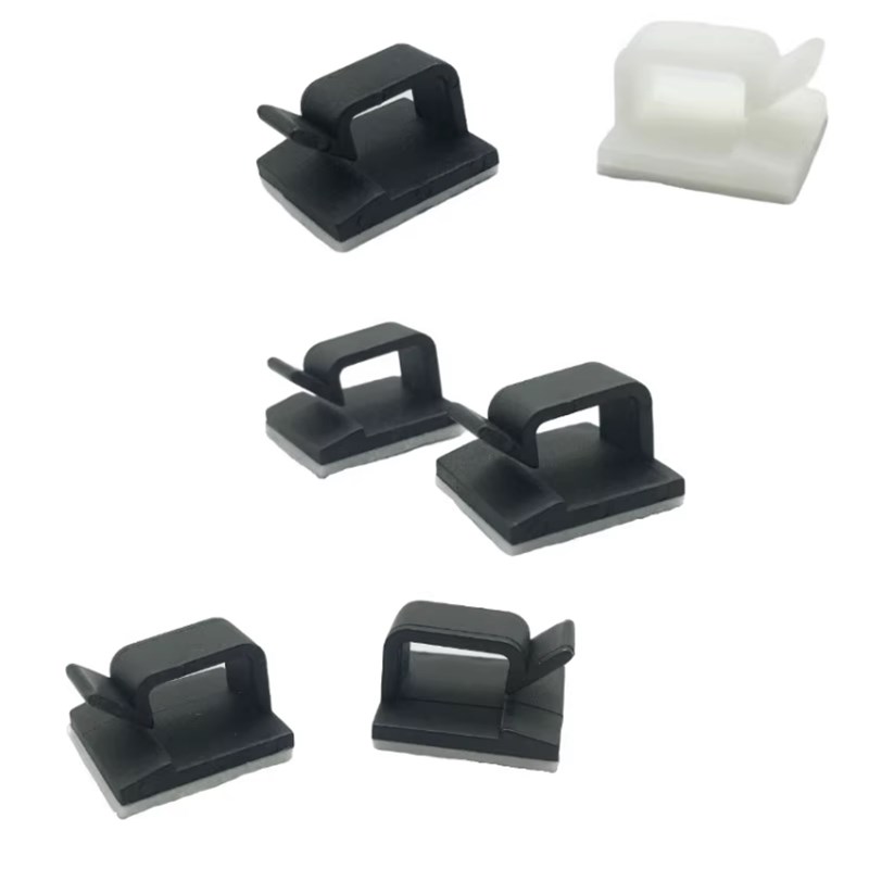 100只 WCL-4/5/6/7系列电线固定夹 理线器R 粘式排线座黑色白色
