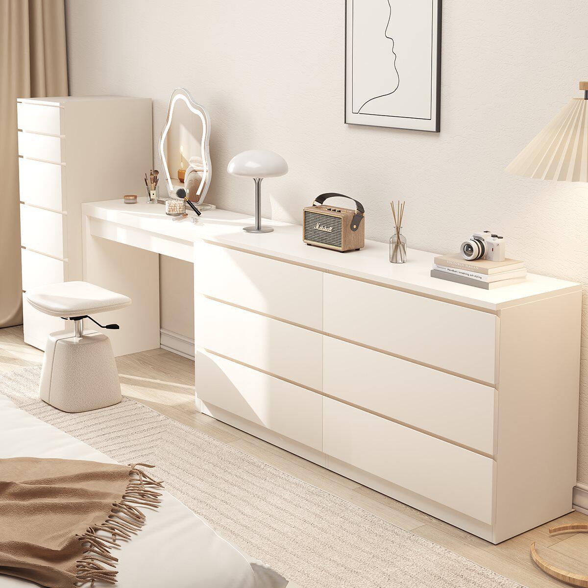 三梦马尔姆斗柜组合卧室床尾抽屉柜客厅靠墙实木斗柜收纳置物柜子