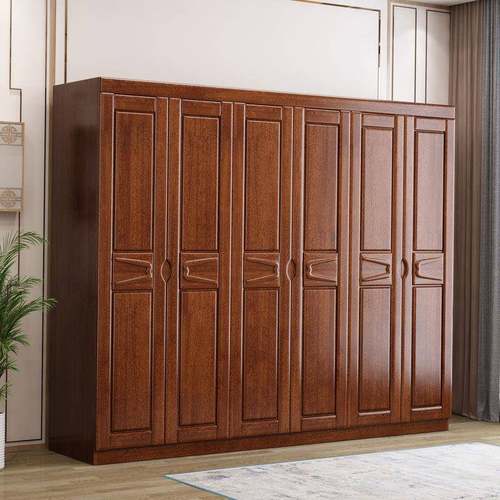 现储代中四式胡桃木衣柜三门门五668#门六门木衣实橱小户型物柜带