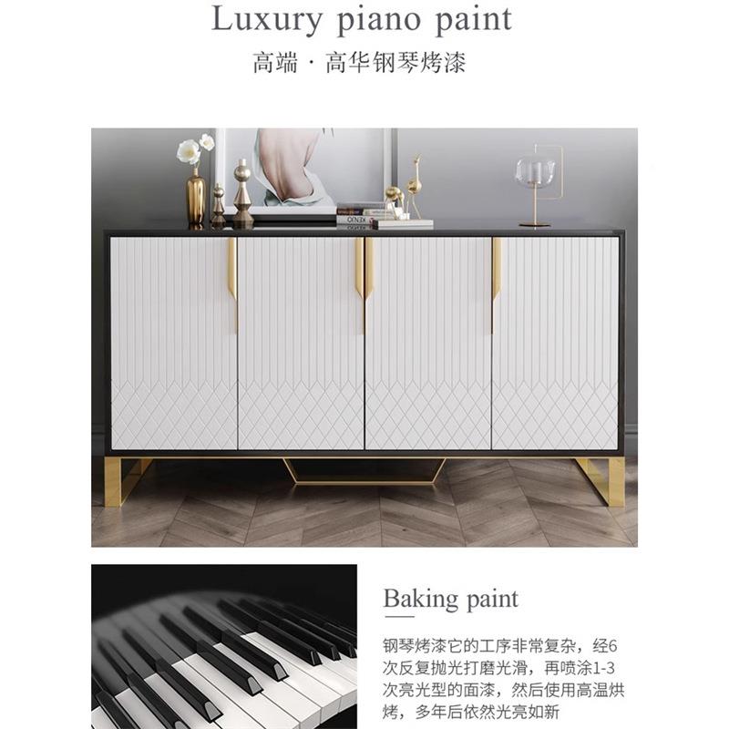 奢餐边柜后功现代简约玄关柜餐KQT厅多能茶水柜客轻厅家物用储柜