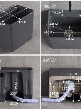 落式长方形洗拖把池地拖盆灰色拖池家阳299台卫用生间拖帕墩地布