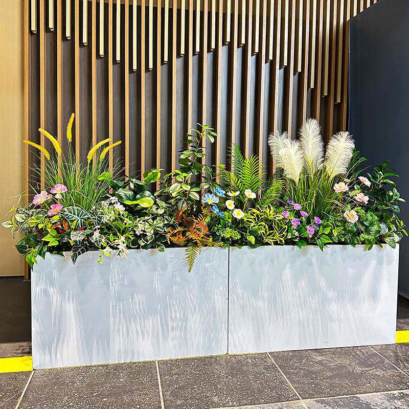 wo尾+仿真狗草芦ltao7918苇花箱绿植花草混搭商外业街装造景饰户