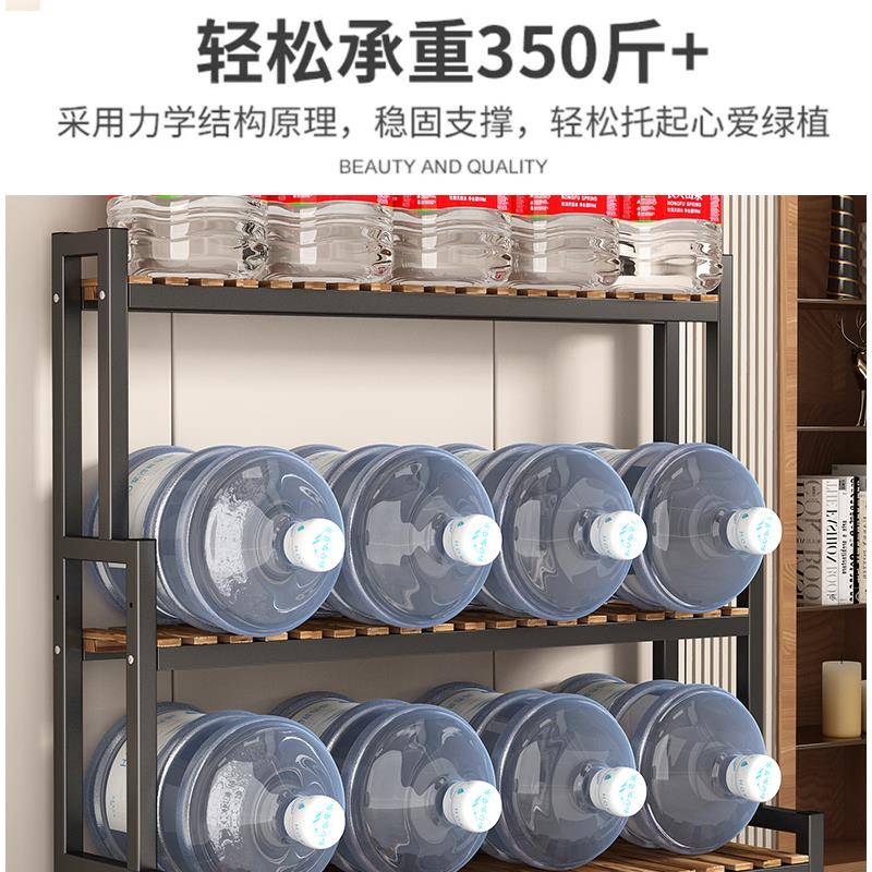 花架艺置物架阳台A1106花架花客厅落地式铁实子木质多层植物多肉