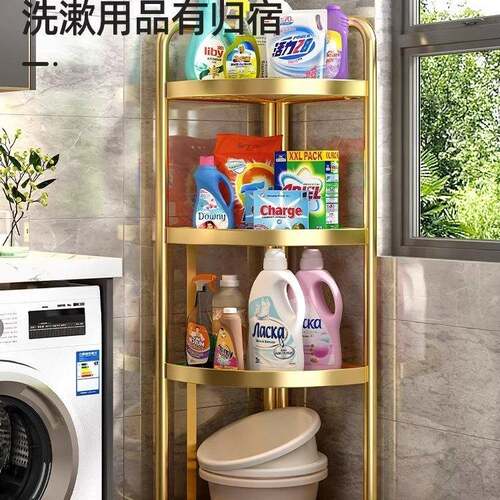 卫生间置架三角室落折地墙角OTY收纳架洗手间浴可叠物多层转角整
