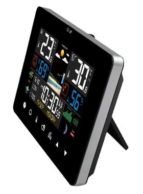 新彩款屏触摸屏气象钟3362GRF屏传感温湿zx3362G报度计天气预钟大