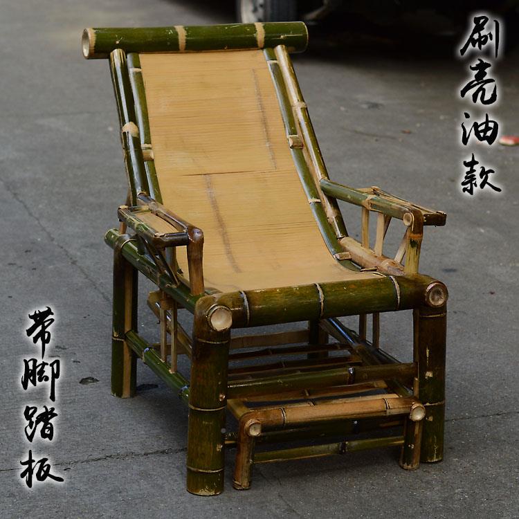 竹躺椅老人椅坐竹制竹LUH椅品子靠背椅垫竹沙发传统阳台田园椅整