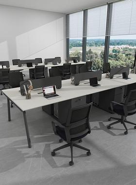 职员公约桌4人位六卡座6工位简现代公办室家具四双办员工桌LTO椅