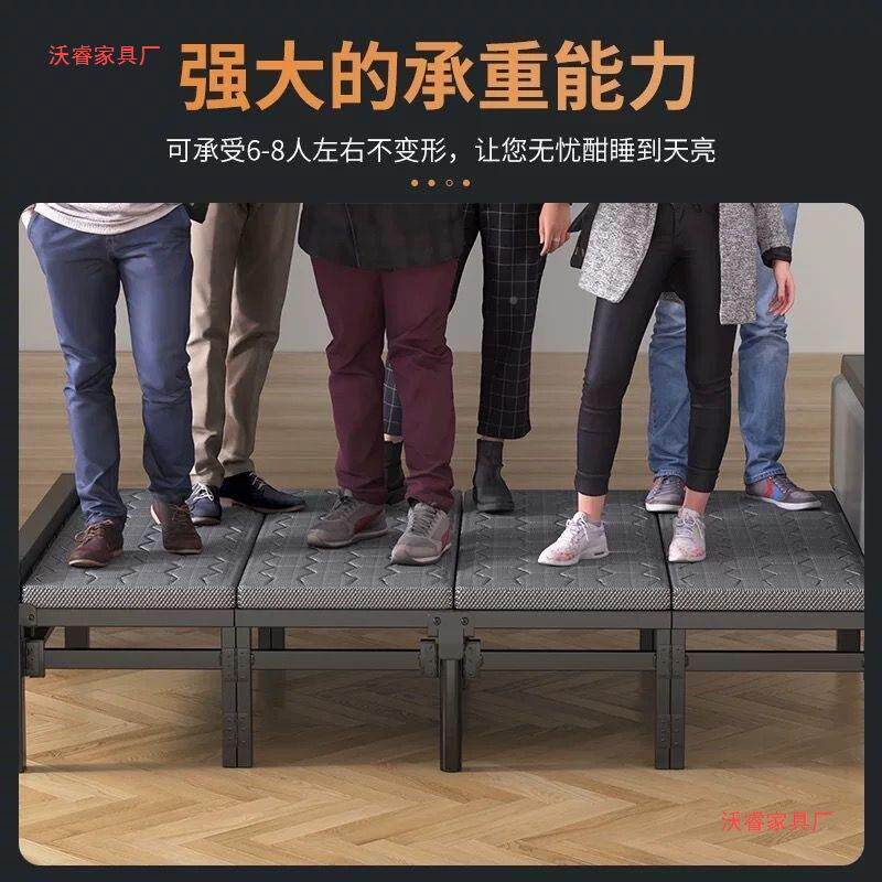 加折床叠床单人1米2家成人用简易床XVY长款双人床出租房硬板午休