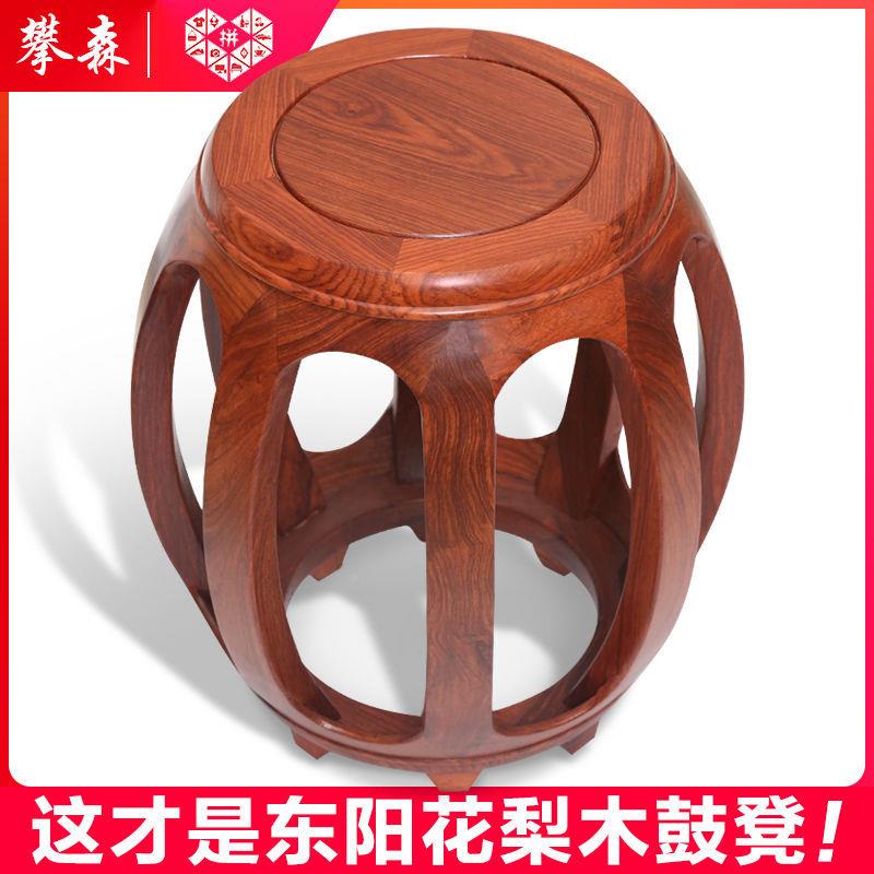 森花梨木鼓凳攀仿中式鸡古翅木圆凳实木坐客墩古筝凳厅茶见详情几