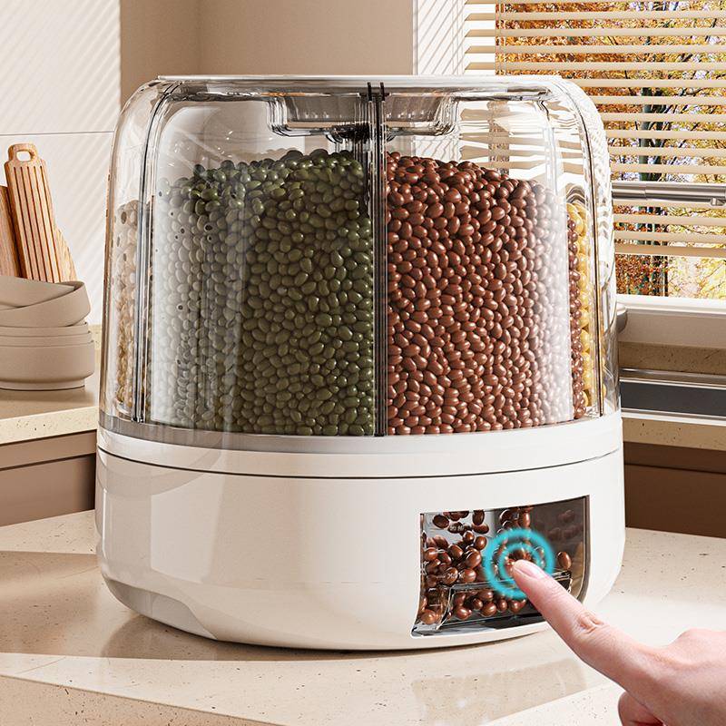 大天华分莲FTB米桶家用格旋转五谷杂粮装米收纳盒防虫防潮密封放
