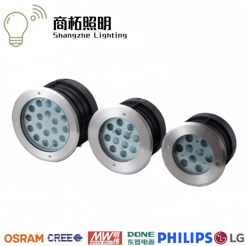 led埋地灯3W/6W/9W/12W/24W/36W户外圆形地埋灯嵌入式广场地灯