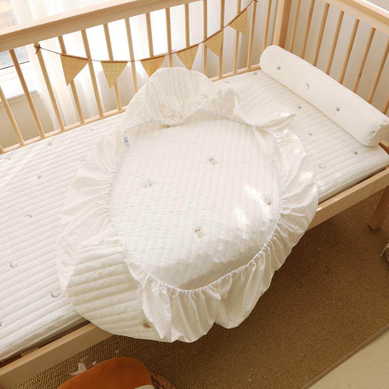 婴类儿床床笠纯棉a缝床绗单宝宝拼接床床品儿HHY笠童幼儿园盖床款