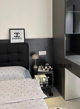 床柜简约现代家用卧室小户型CK01边柜几创头意置物架边子铁艺小茶