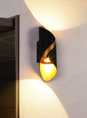 户外壁灯防水l形e上d双头螺旋s花创意庭院别墅阳台X1035园下发光