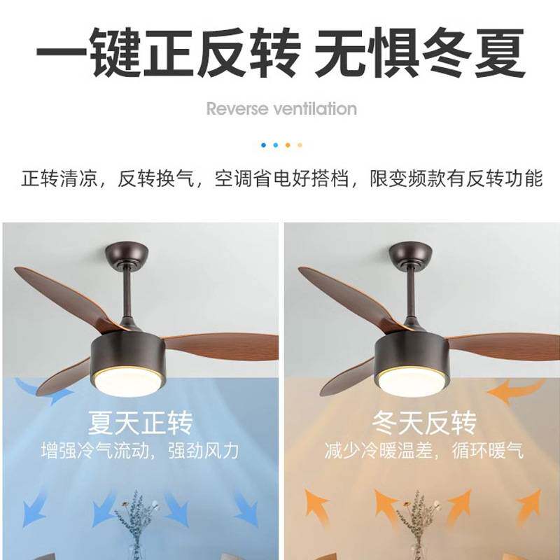 美式复古吊扇灯家用餐厅客厅卧室欧式风扇灯新款带遥控电风扇吊灯
