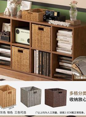 ?书架家落地置物架SJ0327Le简易书柜墙格子用柜矮客柜厅靠学生收