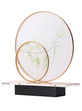 中国风竹子形1322屏风摆件新中式隔断茶室雅间玄装饭店包厢关饰摆