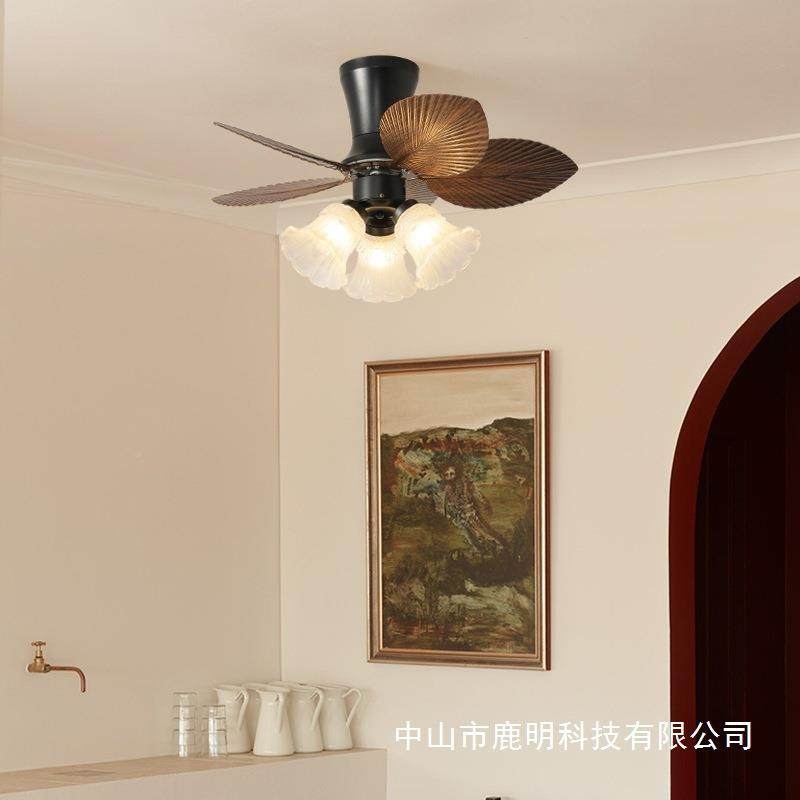 LED儿童19风房光扇灯卧室彩色全谱护院奶油静音女风孩房一体电扇