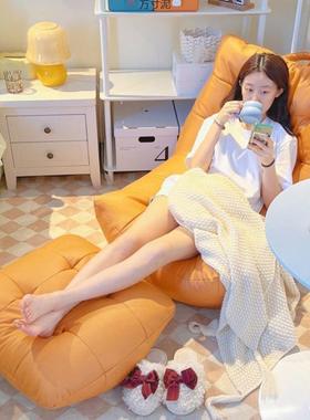 懒人沙发休可躺可单睡毛毛虫人卧室小发主卧躺沙椅榻榻米阳台LHY