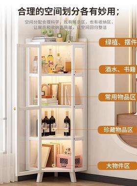 转角置物架餐厅室墙边三角角柜落客厅卧拐角多PRY层防尘落地收纳