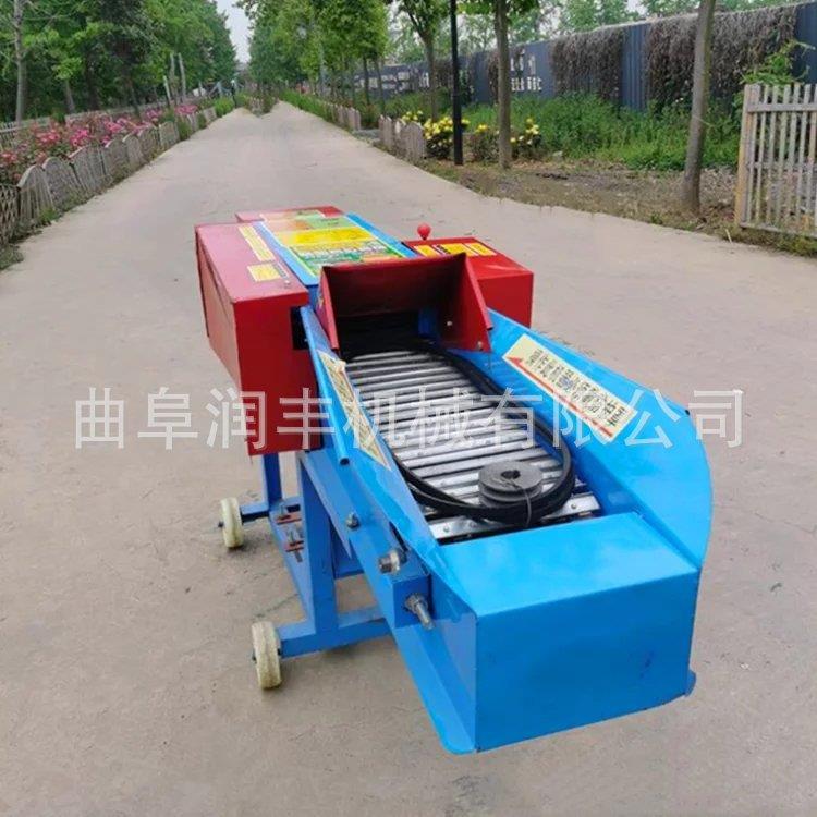牛羊牧场麦草旋切机自动进料秸秆揉丝机三轮流动性铡草机
