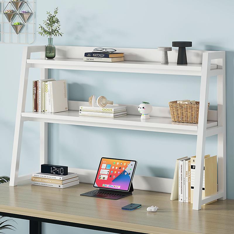 桌上书架置物架多层简易钢制学生电脑桌整理架子办公桌书柜收纳