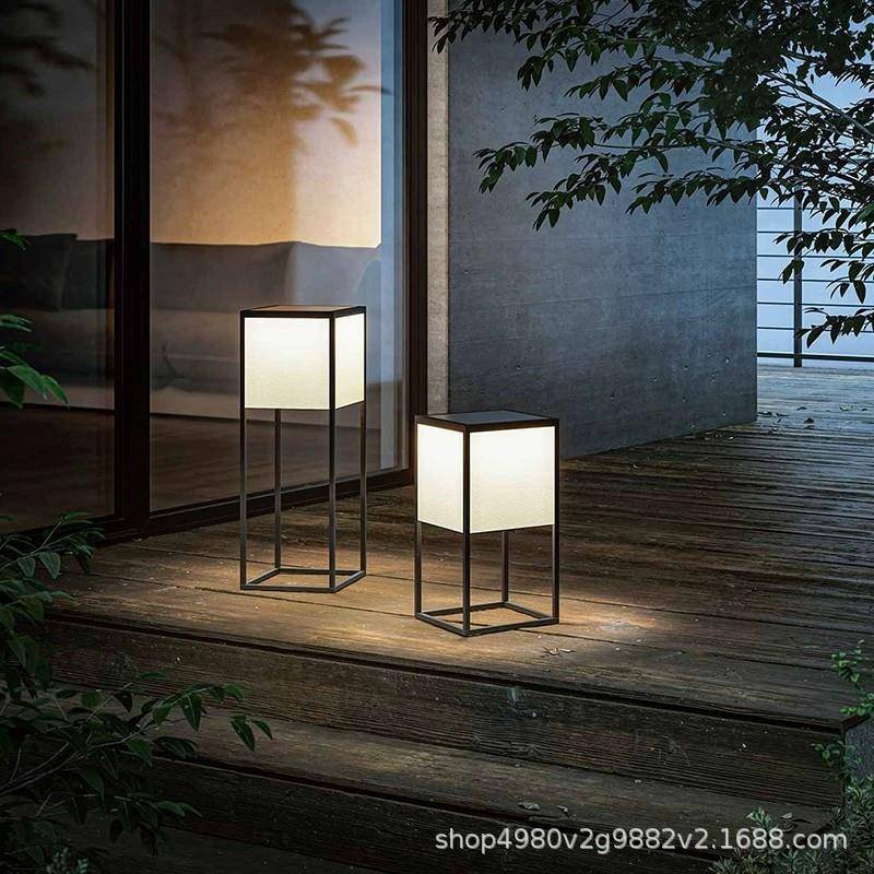 太阳能户外草坪灯防水庭院灯别墅花园草地灯景观灯仿云石落地灯