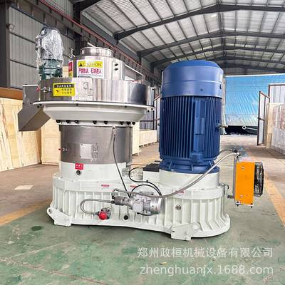 供应850型木屑颗粒机配备220kw动力不锈钢外壳防护罩减速机一体